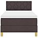 Letto Box Spring con Materasso Marrone Scuro 100x200 cm in Tessuto - Foto miniatura 8