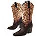 Stivale Con Tacco Leopardato Nero. - Foto miniatura 1