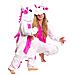 Pigiama Per Bambini Kigurumi Onesie Costume Unicorno Rosa 105-115 - Foto miniatura 7