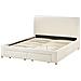 Letto Con Cassetti Contenitori Bouclé Soutrin 160 X 200 Cm Bianco Sporco - Foto miniatura 5