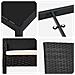 Set da Pranzo per Giardino con cuscino 5 pcs Nero Poly Rattan - Foto miniatura 9
