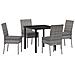 Set da Pranzo per Giardino 5 pcs Grigio Poly Rattan - Foto miniatura 1
