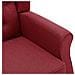 Poltrona Con Poggiapiedi Rosso Vino In Tessuto - Foto miniatura 5