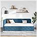Cornice del letto ad angolo Blu 90 x 200 cm Velluto - Foto miniatura 4