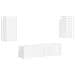 Set mobile TV 4 pz Bianco Lucido Legno ingegnerizzato - Foto miniatura 1