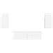 Set mobile TV 4 pz Bianco Lucido Legno ingegnerizzato - Foto miniatura 7