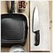 Coltello Cuoco Professionale P-9000 - Lama da 20cm in Acciaio Inox Forgiato - Manico Antiscivolo ergonomico nero - per taglio di carne, pesce e verdure - per Uso Domestico e Professionale - Made in Italy - Foto miniatura 3