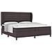 Letto a molle con materasso Marrone scuro 200 x 200 cm Tessuto - Foto miniatura 1