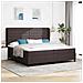Letto a molle con materasso Marrone scuro 200 x 200 cm Tessuto - Foto miniatura 2