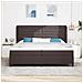 Letto a molle con materasso Marrone scuro 200 x 200 cm Tessuto - Foto miniatura 3