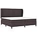 Letto a molle con materasso Marrone scuro 200 x 200 cm Tessuto - Foto miniatura 5