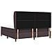 Letto a molle con materasso Marrone scuro 200 x 200 cm Tessuto - Foto miniatura 9