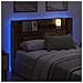 Testata con Mobile e LED Legno vecchio 140 x 16,5 x 103,5 cm - Foto miniatura 4