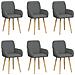 Sedie da pranzo 6 pcs Tessuto Grigio Scuro 56,5 x 50 x 87,5 cm - Foto miniatura 1