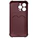 Custodia Protettiva Per Iphone 12 Pro, Con Porta Carte, In Silicone Con Airbag, Colore Lampone. - Foto miniatura 2