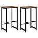 Sgabello da bar 2 pz Legno antico 40 x 32 x 74 cm - Foto miniatura 1