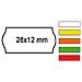pack 10 rotoli 1000 etich. 26x12mm onda rosso perm. printex - Foto miniatura 1