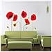 Walplus - Adesivi Da Parete A Forma Di Papaveri Rossi, Staccabili, Trasparenti - Foto miniatura 2