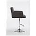 Sgabello Bar Design Los Angeles In Stoffa I Sedia Sgabello Trapuntata Imbottita I Sgabello Girevole Con Braccioli Alt. Regolabile 64-84 CM Grigio Scuro - Foto miniatura 3