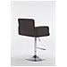 Sgabello Bar Design Los Angeles In Stoffa I Sedia Sgabello Trapuntata Imbottita I Sgabello Girevole Con Braccioli Alt. Regolabile 64-84 CM Grigio Scuro - Foto miniatura 4