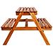 Tavolo Picnic Per Bambini Con Ombrellone 79x90x60cm In Acacia - Foto miniatura 5