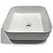 Lavabo Da Appoggio Ceramica Bianco Quadrato Lavandino Bagno 38,5x38,5x14 Cm *** Finitura- : Opaco - Foto miniatura 1
