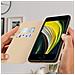 Custodia Iphone Se / 7 / 8 Portacarte Funzione Supporto Similpelle Liscia Oro - Foto miniatura 4