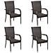 Set Mobili da Pranzo Giardino 5 pz in Polyrattan Marrone - Foto miniatura 3