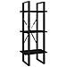 Libreria a 3 Ripiani Nera 40x30x105 cm in Legno Multistrato - Foto miniatura 1
