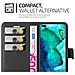 Custodia Compatibile Con Honor View 30 Pro In Nero Carbone - Coperchio Protettiva Con Chiusura Magnetica, Funzione Stand E Tasca Per Le Carte - Foto miniatura 4