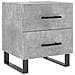 Comodino Grigio Cemento 40x35x47,5 Cm In Legno Multistrato - Foto miniatura 2
