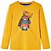 Maglietta Da Bambino A Maniche Lunghe Con Stampa Orso Ocra 116 - Foto miniatura 1