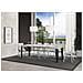 Tavolo Allungabile 90x90/246 Cm Flame Telaio Antracite - Bianco Frassino - Foto miniatura 3