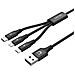 C14049BK cavo USB 1,2 m USB 2.0 USB C Micro-USB B /Lightning Nero - Foto miniatura 1