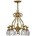Lampadario Contemporaneo Plantation Ottone Bronzo Brunito Vetro 5 Luci E27 - Foto miniatura 1