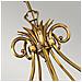 Lampadario Contemporaneo Plantation Ottone Bronzo Brunito Vetro 5 Luci E27 - Foto miniatura 4