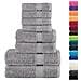Set ASciugamani SOLUND 8 pz Grigio 600 gsm - Foto miniatura 2