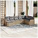 Set Divano Da Giardino 8 Pz Con Cuscini Beige In Polyrattan - Foto miniatura 1
