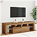 Mobile Porta TV con LED Artigianale 140x36,5x40 cm Multistrato - Foto miniatura 7