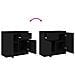 Credenza con Cassetto Rovere Nero 71x35x65 cm Legno Multistrato - Foto miniatura 2