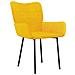 Sedie Da Pranzo 2 Pz Gialle In Velluto - Foto miniatura 2