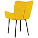 Sedie Da Pranzo 2 Pz Gialle In Velluto - Foto miniatura 5