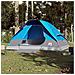 Tenda da Campeggio a Cupola per 4 Persone Blu Impermeabile - Foto miniatura 2