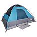 Tenda da Campeggio a Cupola per 4 Persone Blu Impermeabile - Foto miniatura 7