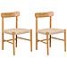 Set Di 2 Sedie Da Pranzo Eagan Legno Marrone /beige - Foto miniatura 2