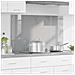 Paraspigolo Cucina Grigio Chiaro 100x60x0,6 cm Vetro Temperato - Foto miniatura 2