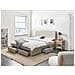 Letto Con Cassetti Contenitori Tessuto Soutrin 160 X 200 Cm Beige - Foto miniatura 1