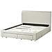 Letto Con Cassetti Contenitori Tessuto Soutrin 160 X 200 Cm Beige - Foto miniatura 4