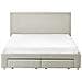 Letto Con Cassetti Contenitori Tessuto Soutrin 160 X 200 Cm Beige - Foto miniatura 5