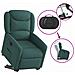 Poltrona Alzapersona Reclinabile Verde Scuro in Tessuto - Foto miniatura 8